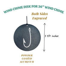 Load image into Gallery viewer, Wind Chime - Fish Hook - Black powder coated