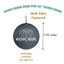 Load image into Gallery viewer, Wind Chime - Speak Friend and Enter - Black powder coated