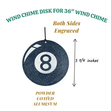 Load image into Gallery viewer, Wind Chime - Eight Ball - Black powder coated