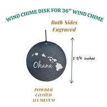 Load image into Gallery viewer, Wind Chime - Ohana (Family)  - Black powder coated