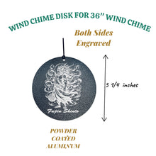 Load image into Gallery viewer, Wind Chime - Fujin Shinto Japanese God of Wind - Black powder coated