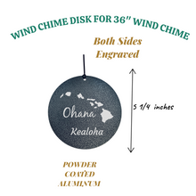 Load image into Gallery viewer, Wind Chime - PERSONALIZED - Ohana (Family) - Black powder coated