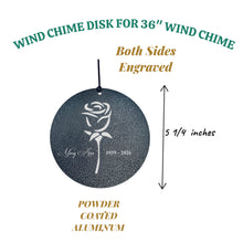 Load image into Gallery viewer, Wind Chime - Rose - PERSONALIZED - powder coated