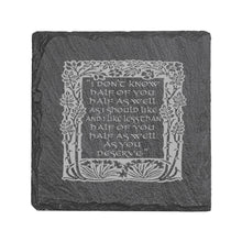 Load image into Gallery viewer, Coaster - Slate - Fantasy Quotes - SET OF 6