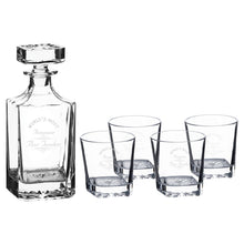 Load image into Gallery viewer, 750ml Decanter Set - Worlds most awesome bar tender - with four 11oz glasses