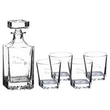 Load image into Gallery viewer, 750ml Decanter Set - Ohana (Family) - with four 11oz glasses