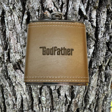 Load image into Gallery viewer, 6oz Godfather Leather flask KLB