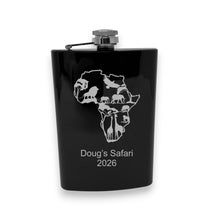 Load image into Gallery viewer, 8oz Flask - African Scene PERSONALIZED