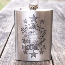 Load image into Gallery viewer, 8oz America the Beautiful Stainless Steel Flask