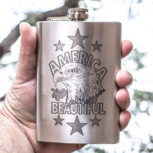 Load image into Gallery viewer, 8oz America the Beautiful Stainless Steel Flask