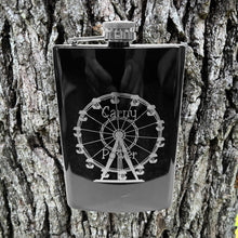 Load image into Gallery viewer, 8oz Carny Power BLACK Flask