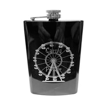 Load image into Gallery viewer, 8oz Carny Power BLACK Flask