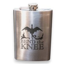 Load image into Gallery viewer, 8oz Bend the Knee Stainless Steel Flask