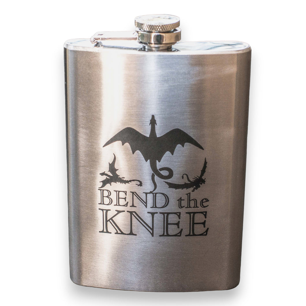 8oz Bend the Knee Stainless Steel Flask