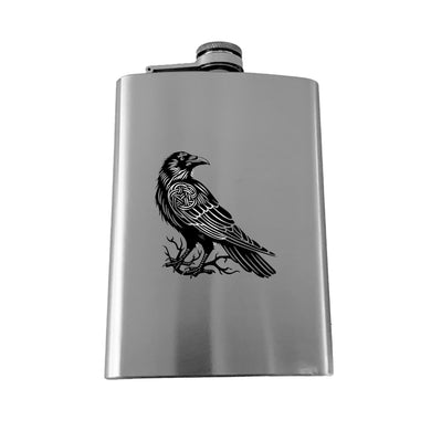 8oz Crow Raven Flask