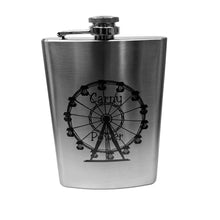 Load image into Gallery viewer, 8oz Carny Power Stainless Steel Stainless Steel Flask