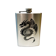 Load image into Gallery viewer, 8oz Dragon D20 Stainless Steel Flask