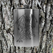 Load image into Gallery viewer, 8oz Gargoyle Stainless Steel flask