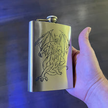 Load image into Gallery viewer, 8oz Gargoyle Stainless Steel flask