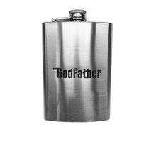 Load image into Gallery viewer, 8oz Godfather Flask Stainless Steel