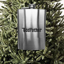 Load image into Gallery viewer, 8oz Godfather Flask Stainless Steel