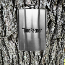 Load image into Gallery viewer, 8oz Godfather Flask Stainless Steel