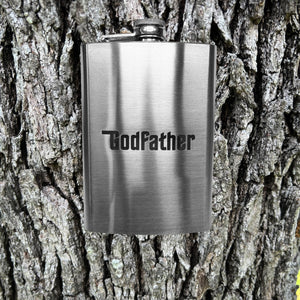 8oz Godfather Flask Stainless Steel