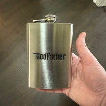 Load image into Gallery viewer, 8oz Godfather Flask Stainless Steel