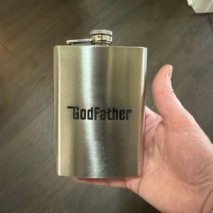 8oz Godfather Flask Stainless Steel