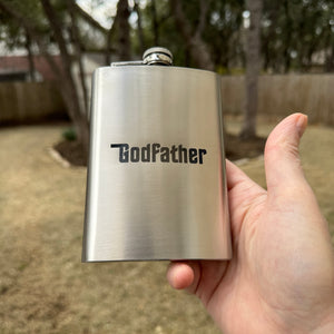 8oz Godfather Flask Stainless Steel