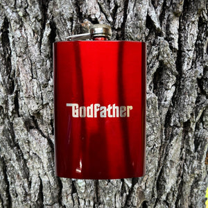 8oz Godfather RED Flask