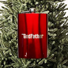 Load image into Gallery viewer, 8oz Godfather RED Flask