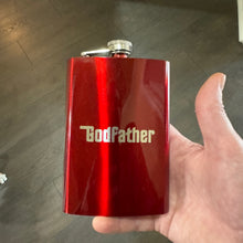 Load image into Gallery viewer, 8oz Godfather RED Flask