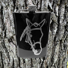 Load image into Gallery viewer, 8oz Horse BLACK Flask