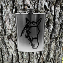 Load image into Gallery viewer, 8oz Horse Stainless Steel Hip Flask