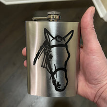 Load image into Gallery viewer, 8oz Horse Stainless Steel Hip Flask