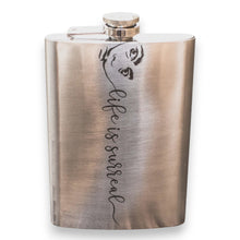 Load image into Gallery viewer, 8oz Life is Surreal Stainless Steel Flask