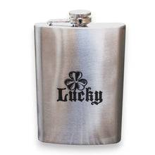 Load image into Gallery viewer, 8oz Lucky - Clover Stainless Steel Flask