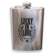 Load image into Gallery viewer, 8oz Lucky in Love - Horseshoe Stainless Steel Flask