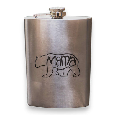 8oz Mama Bear Stainless Steel Flask