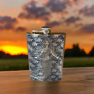 8oz Mermaid Stainless Steel Flask