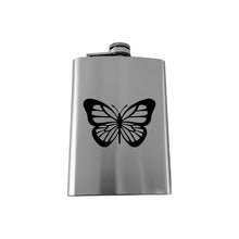 Load image into Gallery viewer, 8oz Monarch Butterfly Stainless Steel Flask