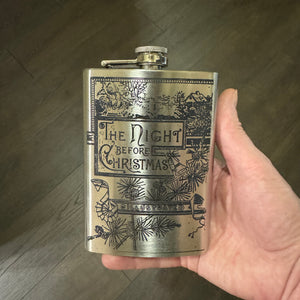 8oz Night Before Christmas Stainless Steel Flask