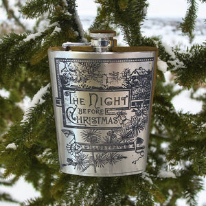 8oz Night Before Christmas Stainless Steel Flask