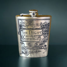 Load image into Gallery viewer, 8oz Night Before Christmas Stainless Steel Flask