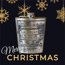 Load image into Gallery viewer, 8oz Night Before Christmas Stainless Steel Flask