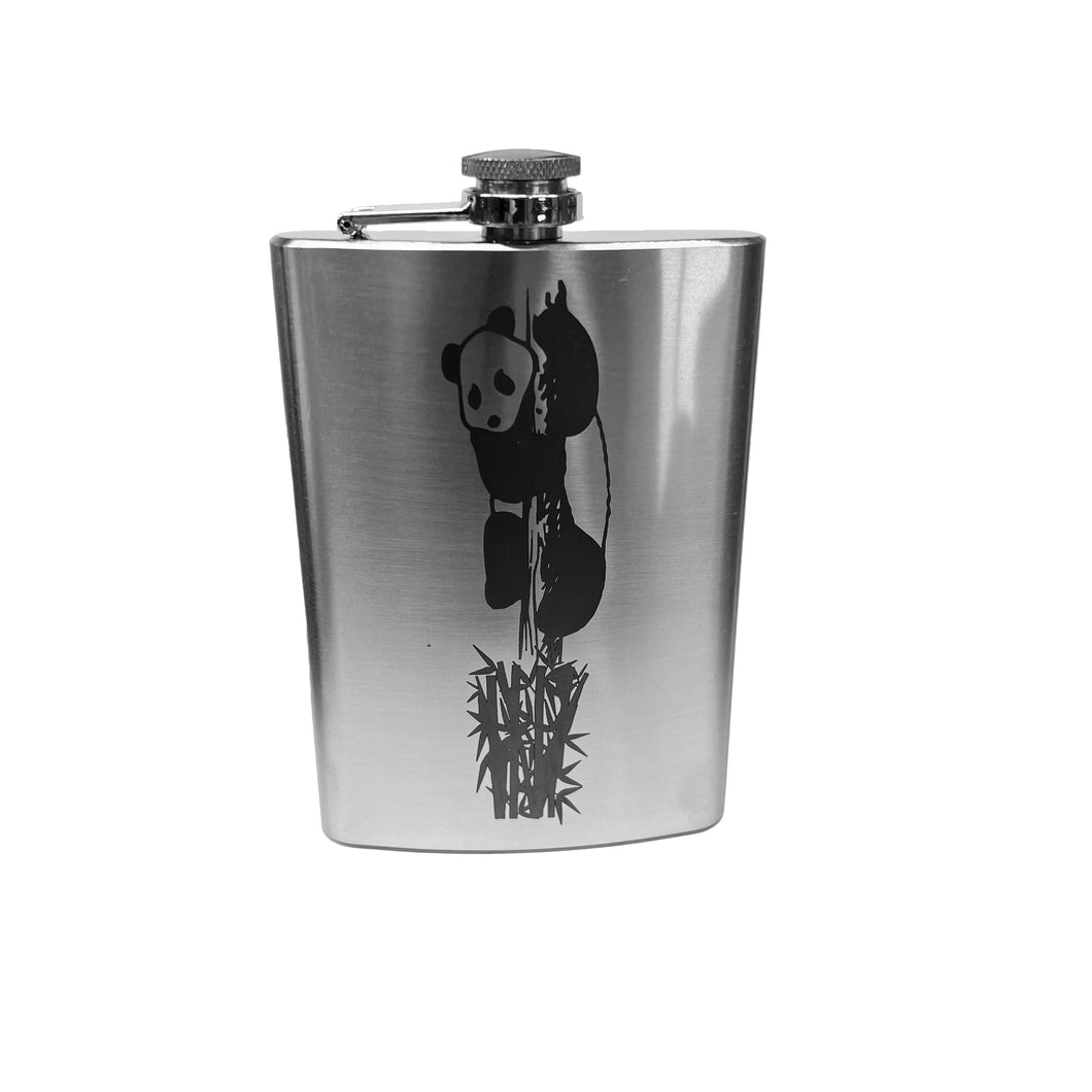 8oz Panda Stainless Steel Flask