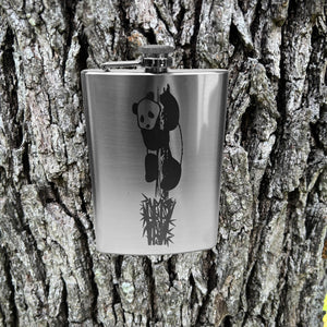 8oz Panda Stainless Steel Flask