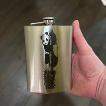 Load image into Gallery viewer, 8oz Panda Stainless Steel Flask