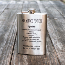 Load image into Gallery viewer, 8oz Polyjuice Potion with Ingredients Stainless Steel Flask